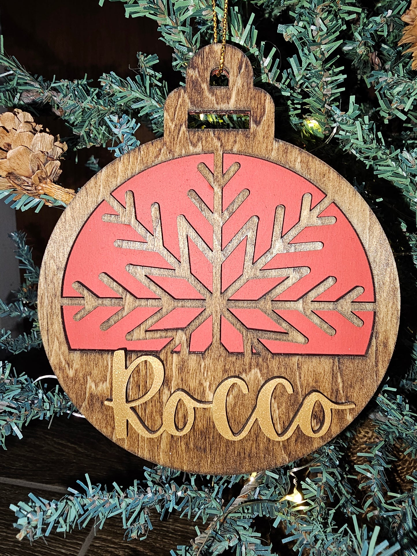 Personalized Laser Cut Wood Holiday Ornaments