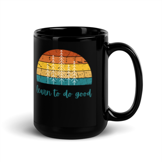 Learn To Do Good Black Glossy Mug