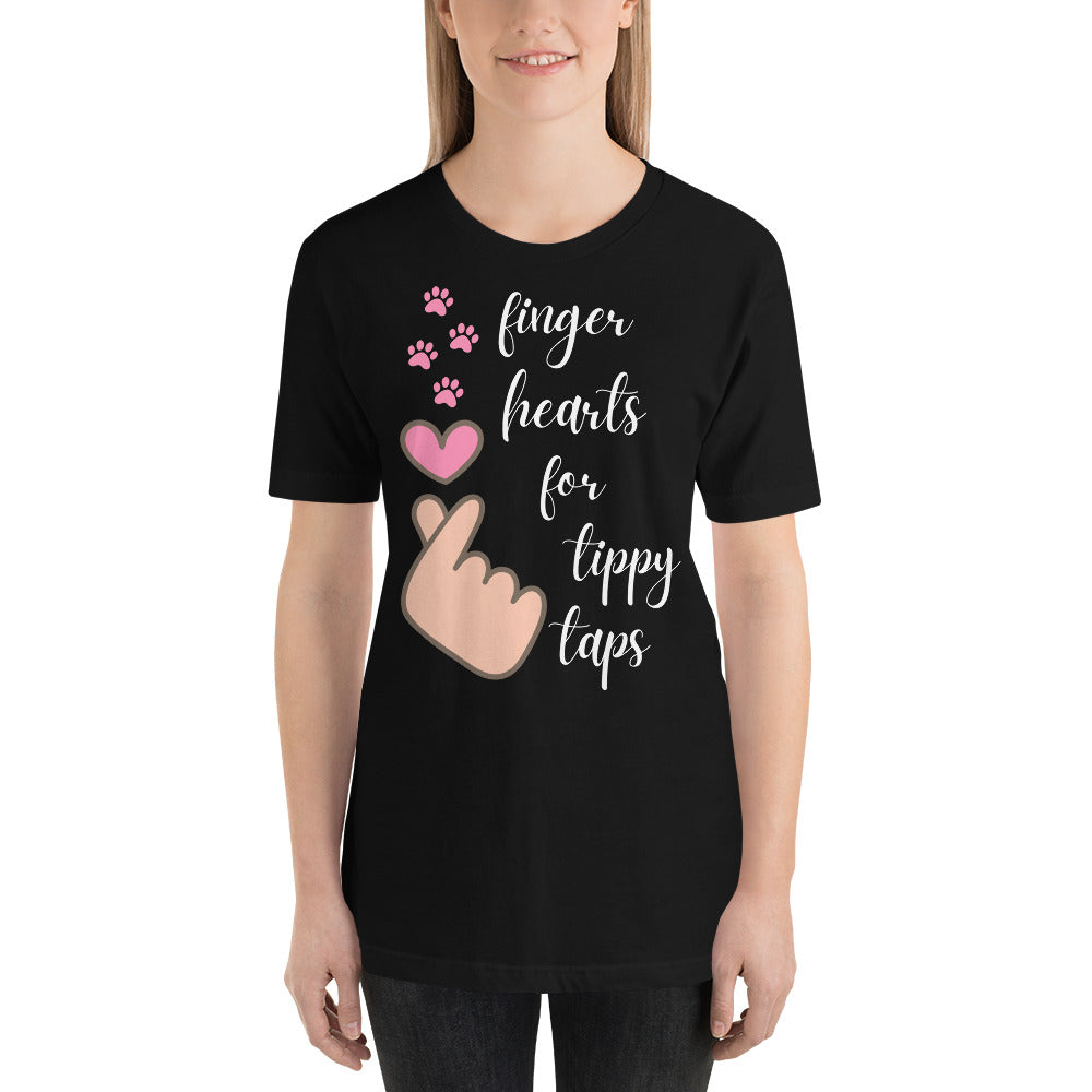 Finger Hearts for Tippy Taps Unisex t-shirt