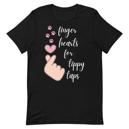 Finger Hearts for Tippy Taps Unisex t-shirt